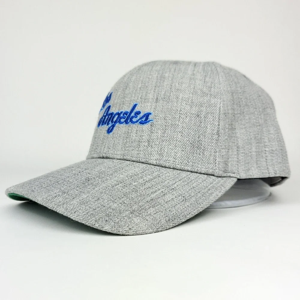LA Lakers Mitchell & Ness NBA Pro Fit Snapback Hat Cap‎ Heather Gray New